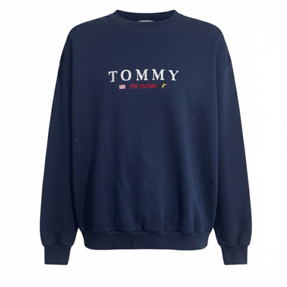 Tommy Hilfiger Blue Crew Neck Sweater - Picture 2 of 3